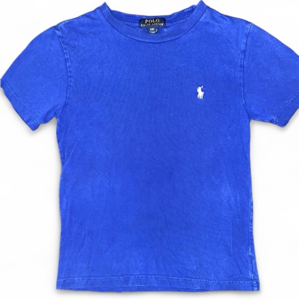 Polo by Ralph Lauren • Blue Tee • White Logo